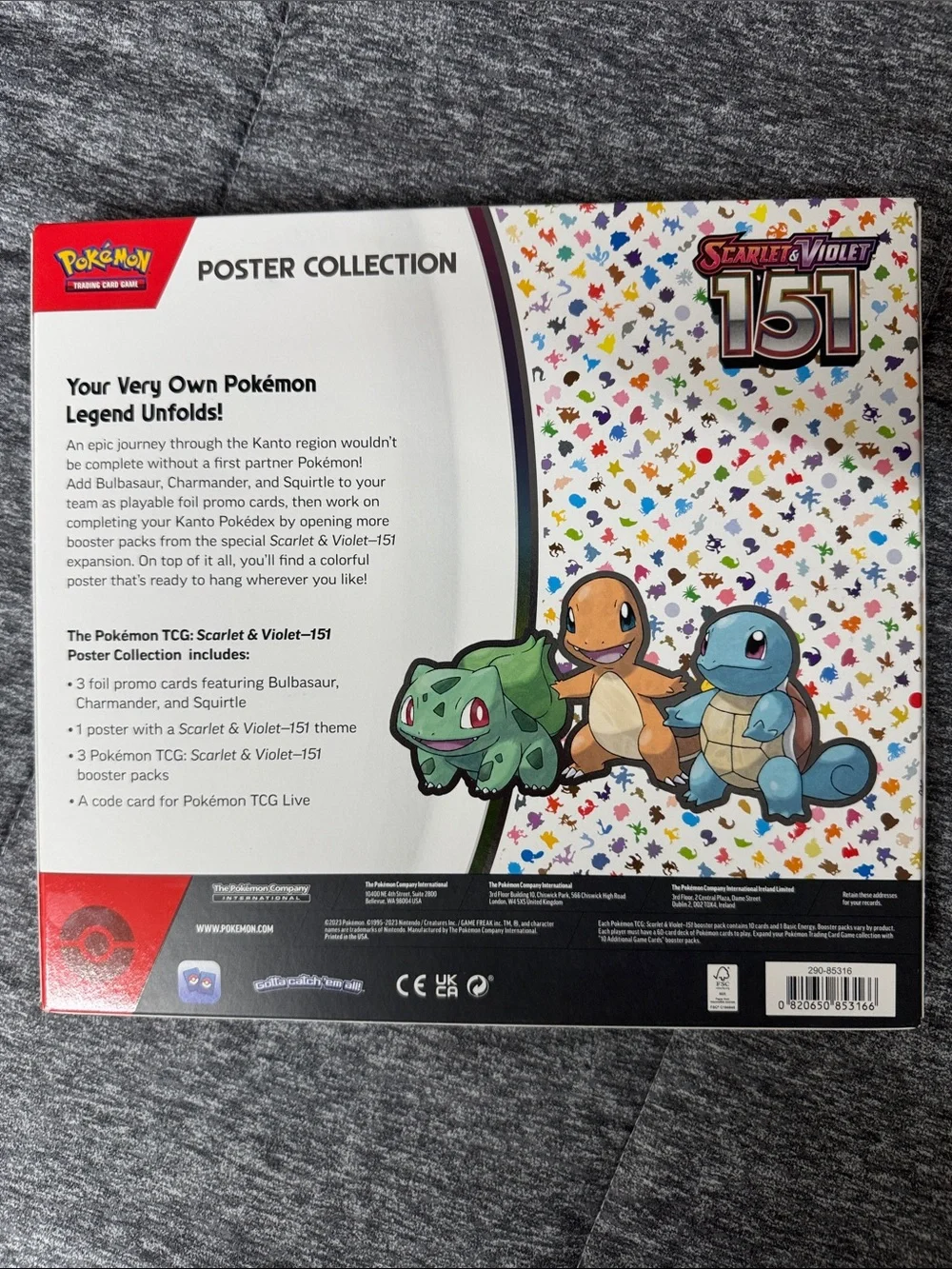 Pokémon 151 Poster Collection Sealed Trading Card Collection